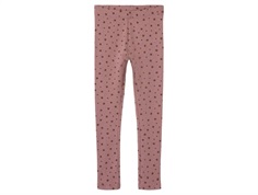 Name It twilight mauve clover lace-patterned leggings